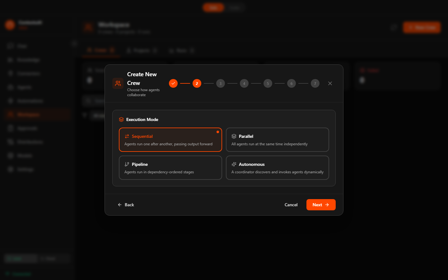 ContextuAI Solo — Crew Builder Step 2: Execution Mode