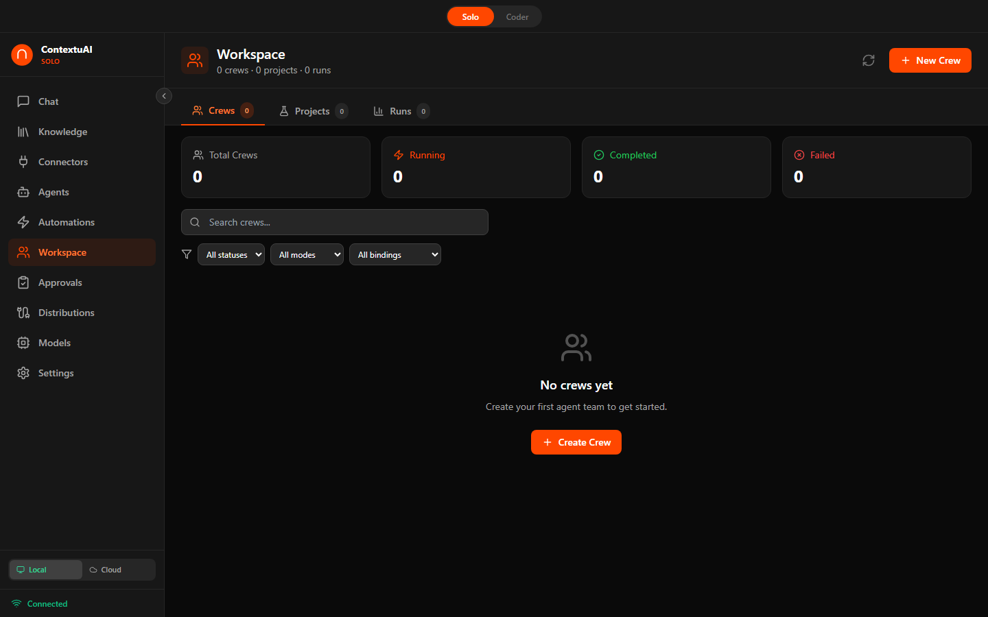 ContextuAI Solo — Crews Dashboard